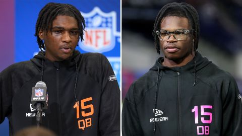 Cam Ward (left) and Travis Hunter (right) are two of the top prospects heading into the 2025 NFL draft.
