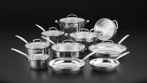Cuisinart Classic 17-Piece Stainless Steel Cookware Set