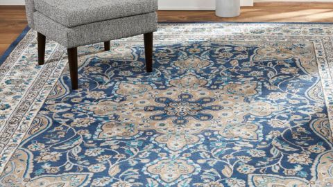 Andover Mills Mountview Oriental Navy Blue Area Rug