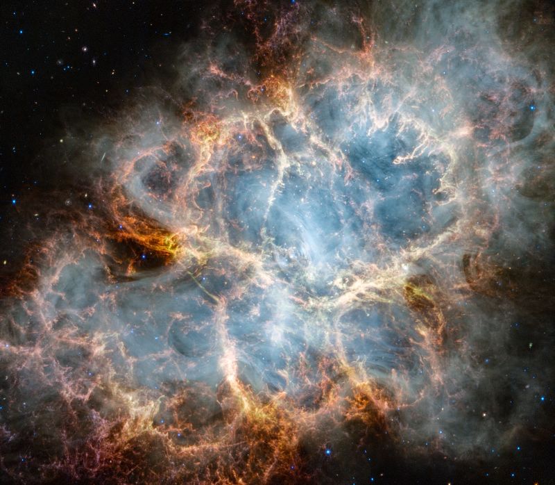 Crab Nebula's Eerie Luminescence Captured by Webb Telescope