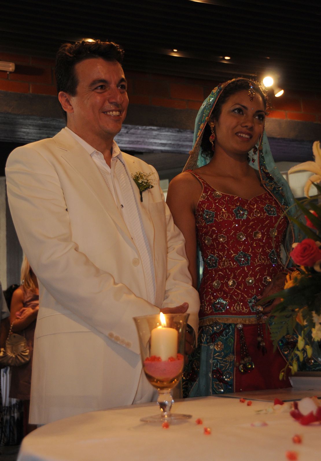 Here's Dimitris and Omaira on their wedding day in Athens, in 2009.