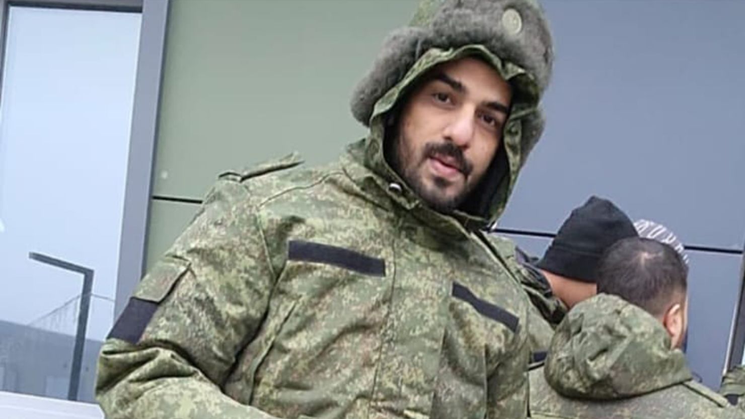Asfan Mohammed, seen in a Russian military uniform, in an image provided by his brother, Imran.