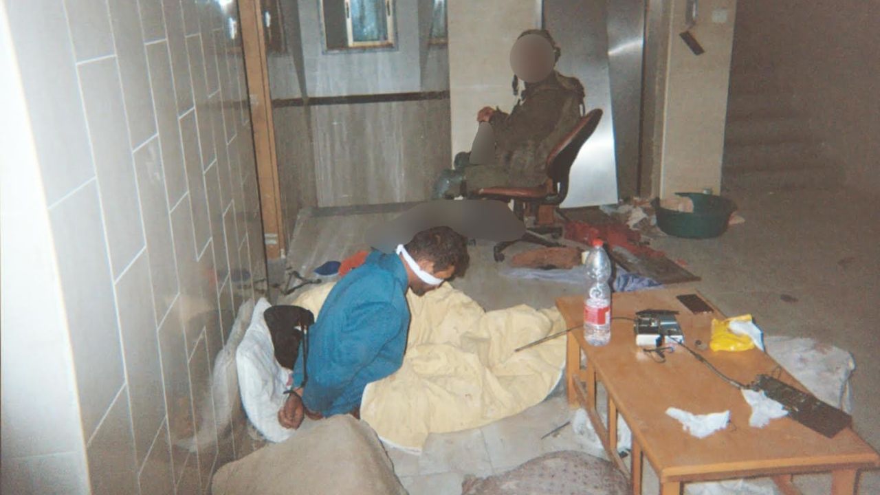 The Israeli military has forced Palestinians to enter potentially booby-trapped houses and tunnels in Gaza to avoid putting its troops in harm’s way, according to an Israel Defense Forces (IDF) soldier and five former detainees who said they were victims of the practice. Image blurred at source.