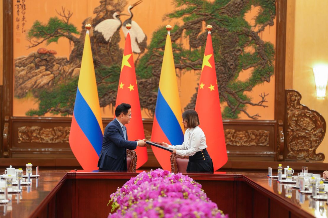 la canciller de Colombia Laura Sarabia en China el 14 de mayo de 2025.