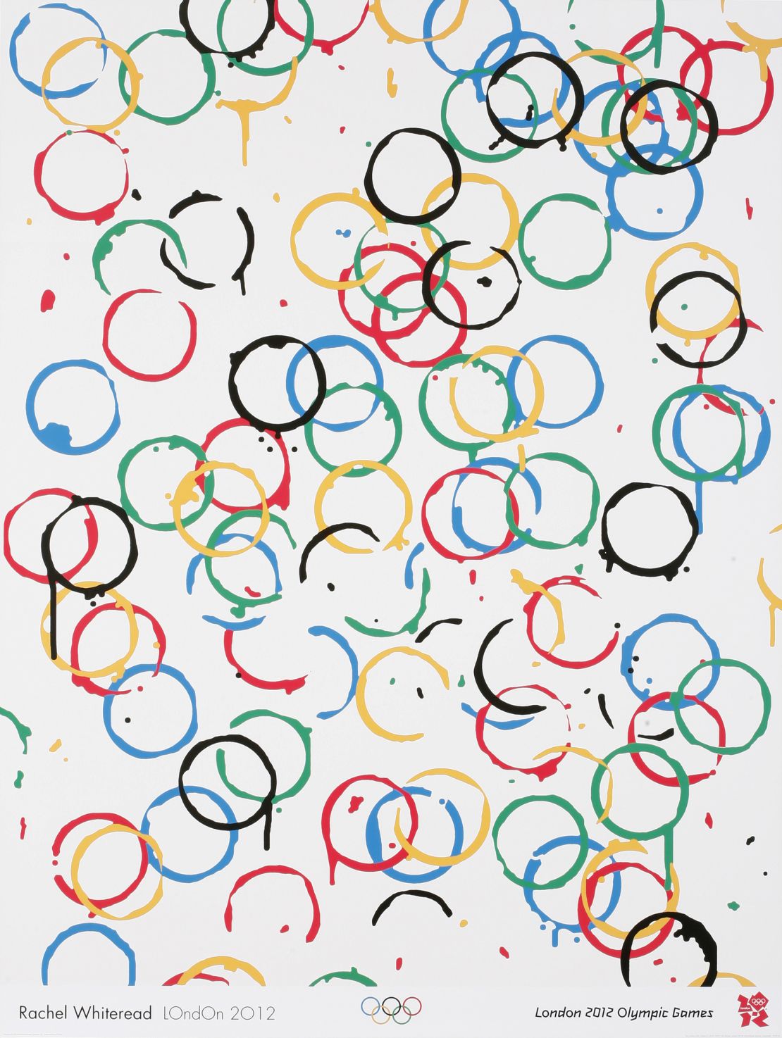 Rachel Whiteread's poster for the 2012 London summer Olympics, featuring "LOndOn 2O12" (2011).