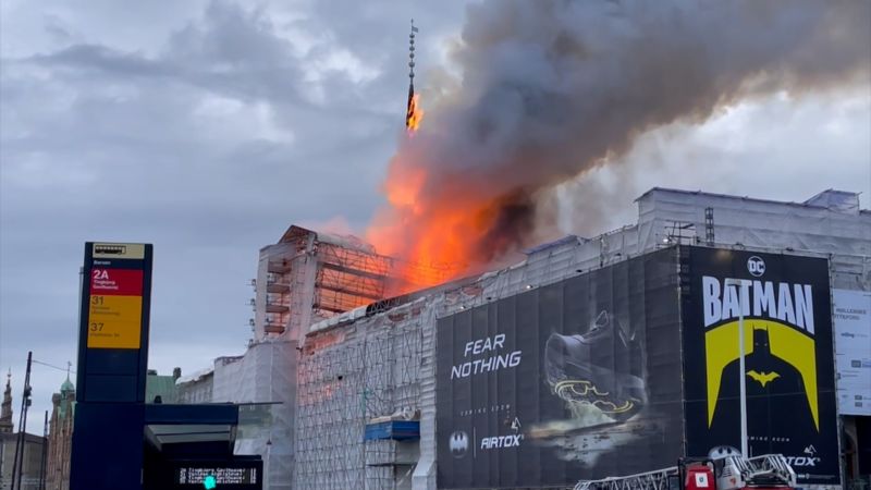 Fire breaks out at iconic 400-year-old Danish stock exchange
