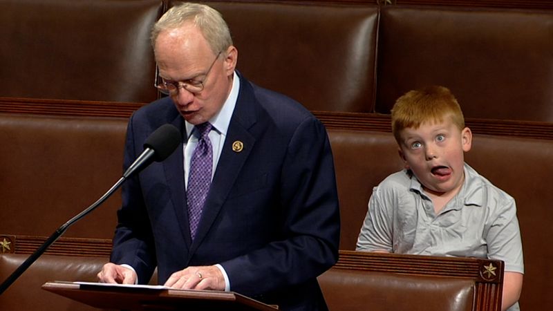 John Rose: Tennessee congressman’s son pulls funny faces behind dad during House floor speech
