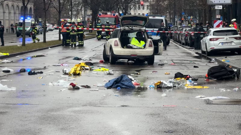 Video: Aftermath of car ramming incident in Munich hours before world leaders arrive