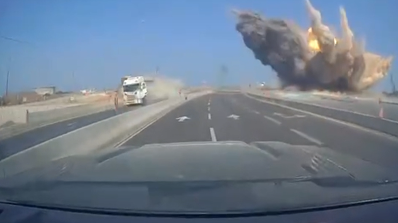 Video: Dashcam footage captures Iranian strike on Ashdod