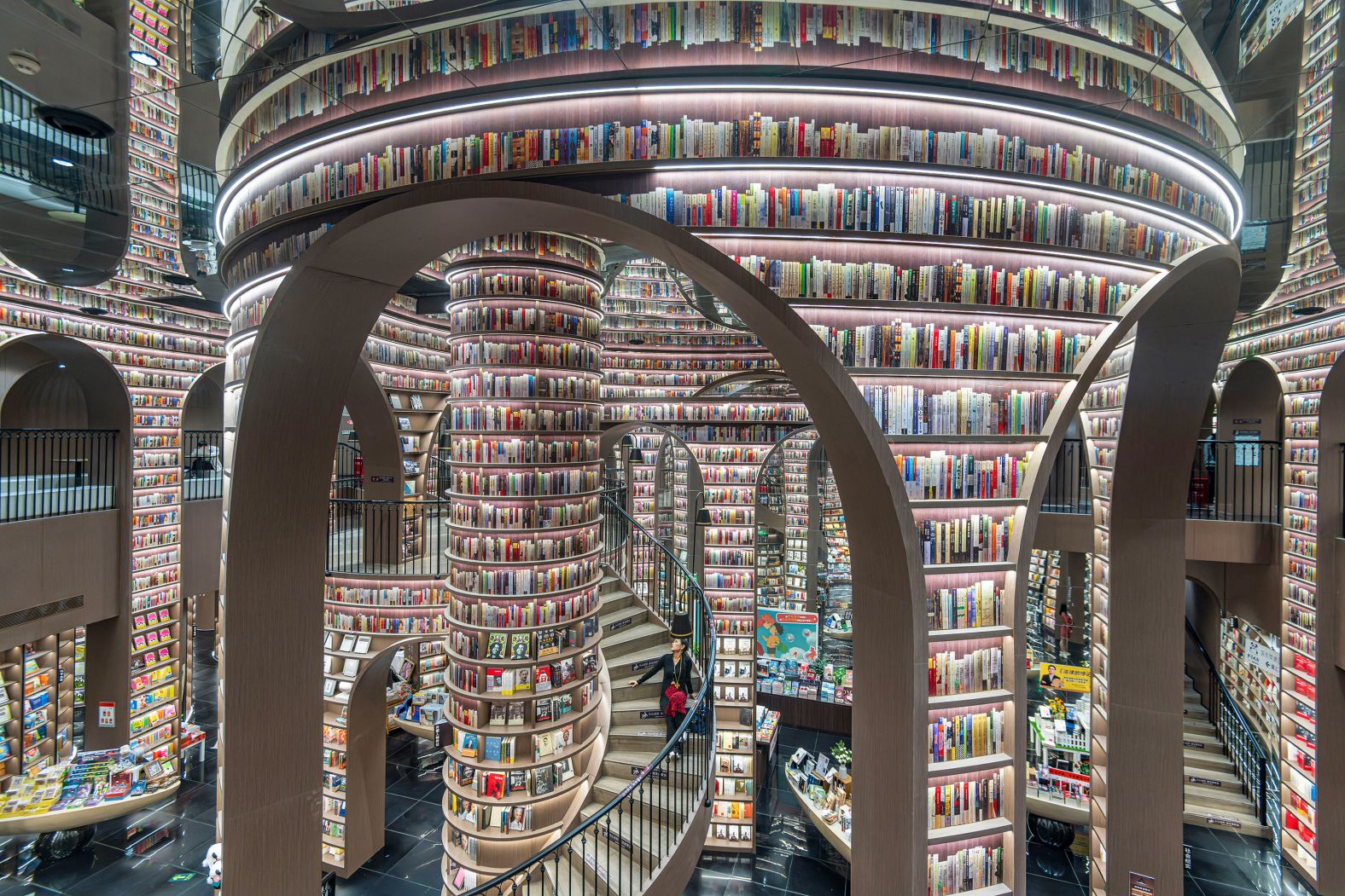 A woman visits a bookstore in Chengdu, China, on Sunday, October 13.