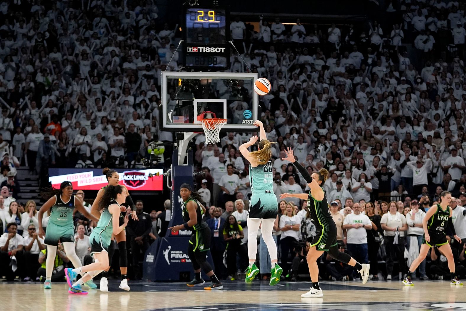 New York Liberty guard Sabrina Ionescu <a href="index.php?page=&url=https%3A%2F%2Fwww.cnn.com%2F2024%2F10%2F17%2Fsport%2Fionescu-new-york-liberty-wnba-finals-spt-intl%2Findex.html">hits a game-winning 3-pointer</a> with just a couple seconds left in Game 3 of the WNBA Finals on Wednesday, October 16. The Liberty hold a 2-1 series lead over the Minnesota Lynx and are one win away from the franchise’s first title.