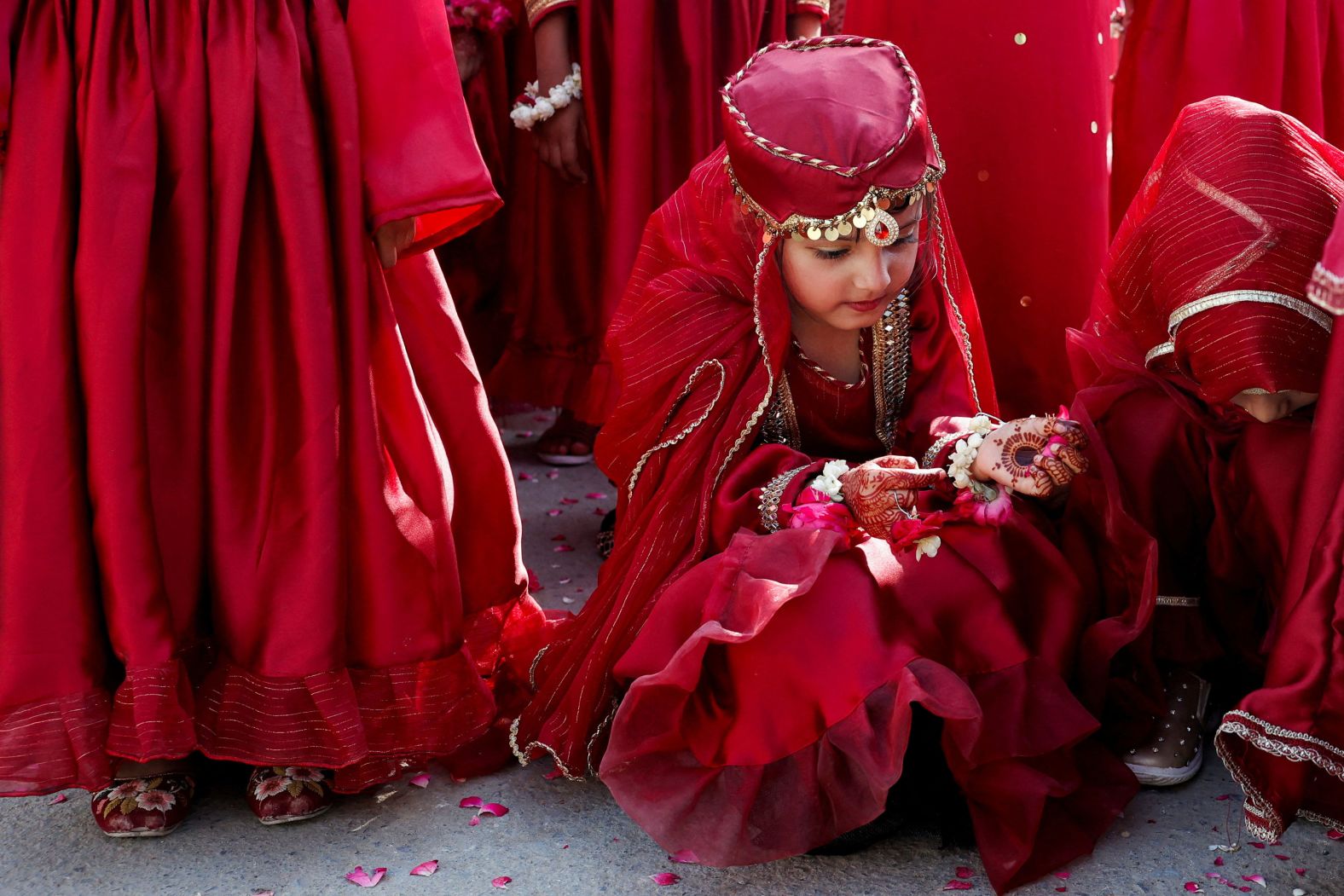 A student in Karachi, Pakistan, attends Eid-e-Milad-ul-Nabi celebrations, the birth anniversary of the Prophet Mohammad, on Tuesday, September 17.