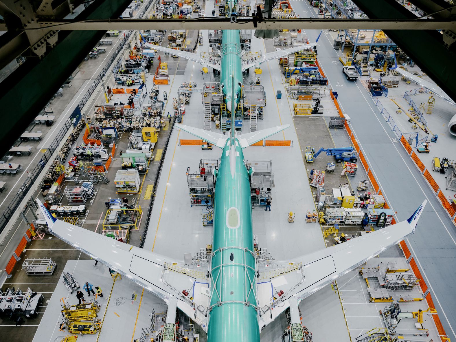 A Boeing 737 Max plane is seen during final assembly at the company's factory in Renton, Washington, on Thursday, November 20.