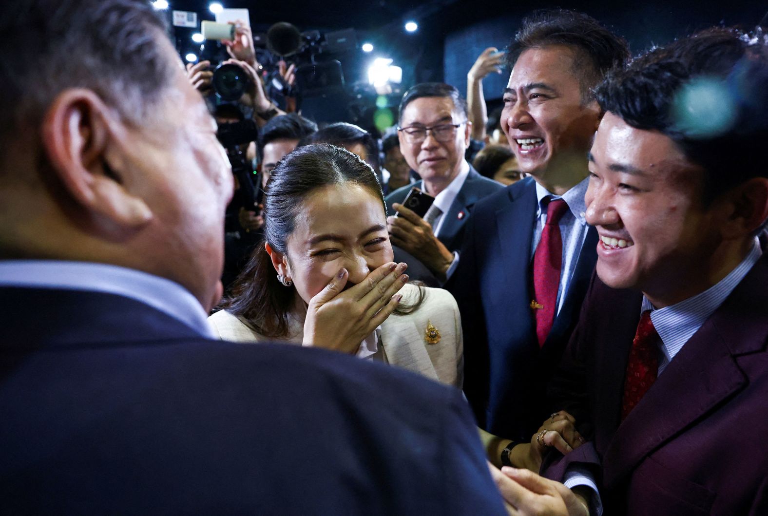 Paetongtarn Shinawatra reacts after Thailand’s parliament <a >voted for her to become the country’s youngest prime minister</a> on Friday, August 16. The vote to install the 37-year-old daughter of ousted former leader Thaksin Shinawatra came two days after Thailand’s Constitutional Court?removed?another prime minister from office in a surprise decision that plunged the kingdom into further political uncertainty and raised fresh concern over the erosion of democratic rights.