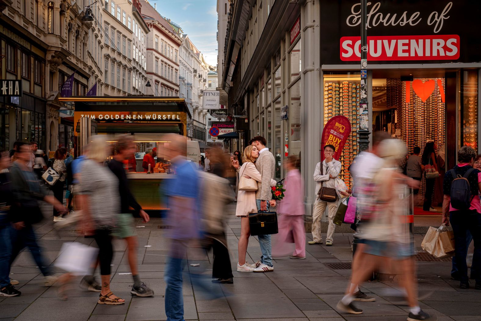 Two people embrace in Vienna, Austria, on Thursday, September 26. <a href="index.php?page=&url=https%3A%2F%2Fwww.cnn.com%2F2024%2F09%2F26%2Fworld%2Fgallery%2Fphotos-this-week-september-19-september-26%2Findex.html">See last week in 33 photos</a>.