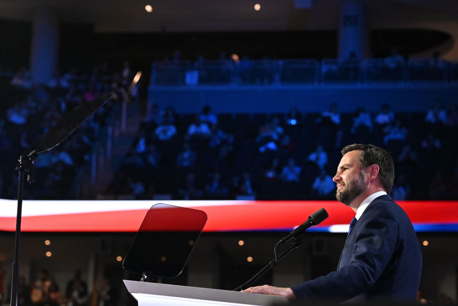 Ohio Sen. JD Vance, Trump's running mate, takes the stage for his <a >keynote speech</a> on Wednesday. “Tonight is a night of hope — a celebration of?what America once was and, with?God’s grace, what it will soon?be again,” Vance said.