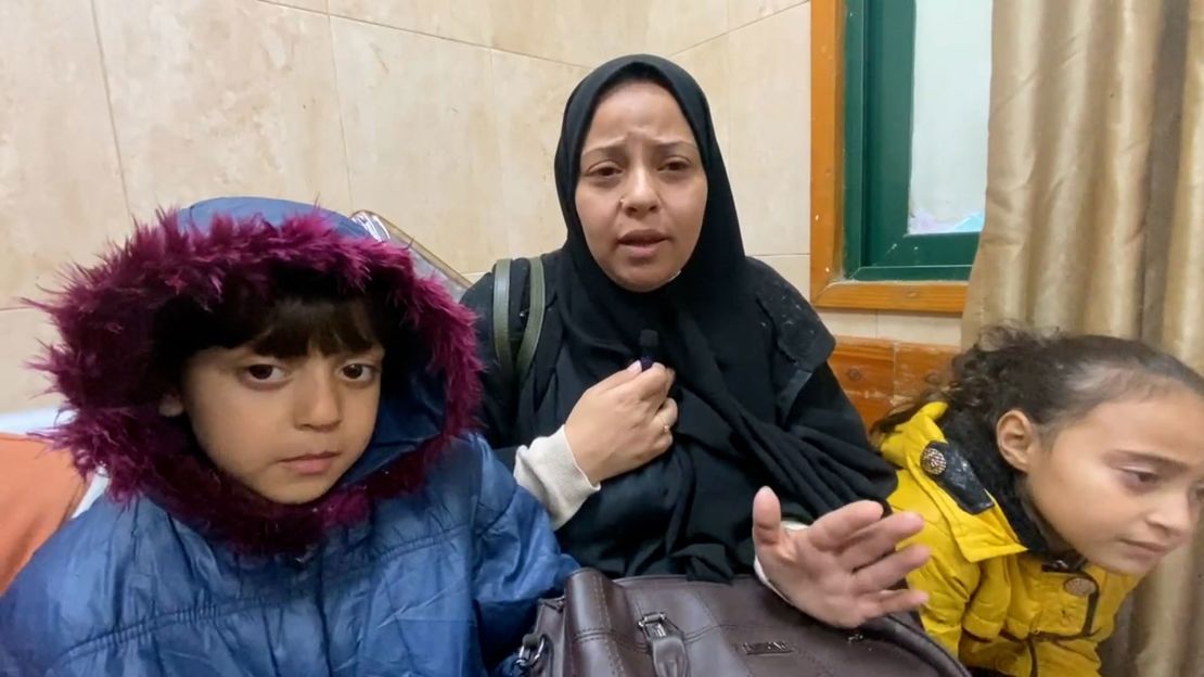 Hoda Harb said that the families had no food or clean drinking water while hiding out in the Gaza City apartment building. "The children kept asking for food… a piece of bread… just a little water," she said.