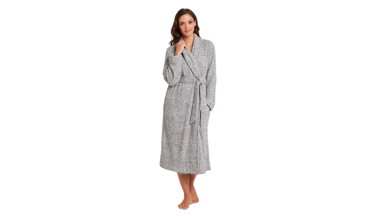 Stars Above Women's Cozy Chenille Robe in grey