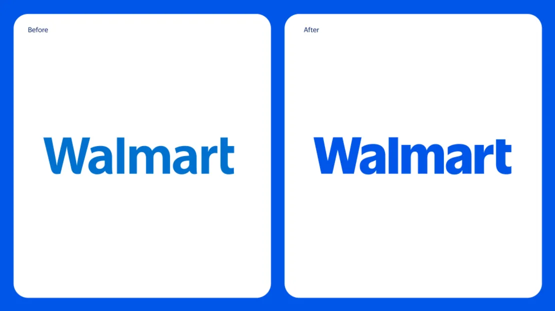 Walmart's new logo on the right. Walmart logo redesign