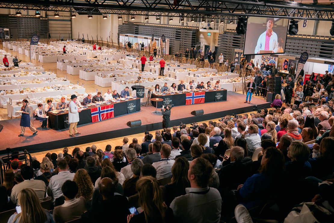 The Super Jury voted on finalists before a live audience at the World Cheese Awards 2023 in Trondheim, Norway, on Friday.