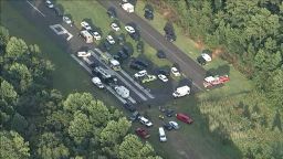 Emergency personal respond to a small plane crash near Cross Keys Airport in Williamstown, New Jersey, on Wednesday, July 2.