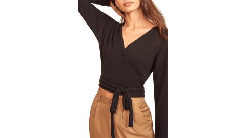 Reformation Cashmere Wrap Sweater