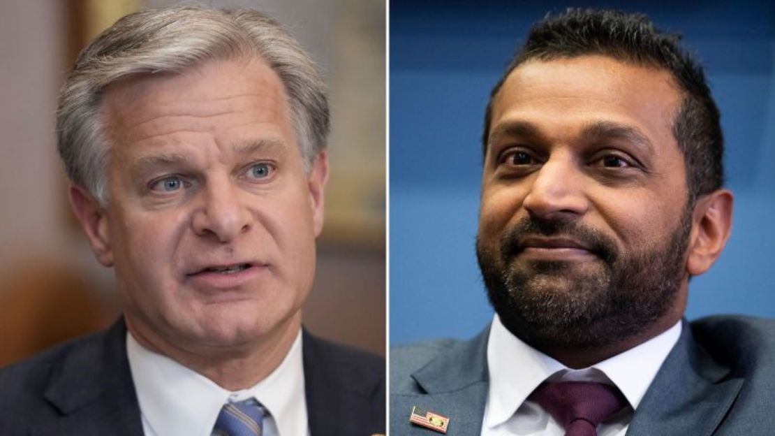 Christopher Wray y Kash Patel.