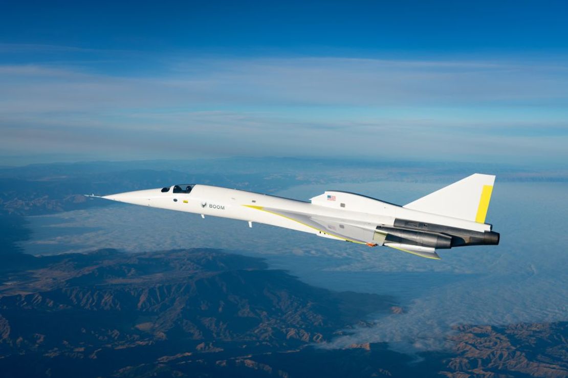 El demostrador XB-1 el 19 de diciembre de 2024, en uno de sus 11 vuelos de prueba exitosos.