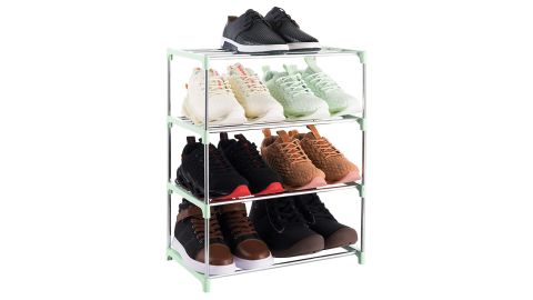 Xerhnan 4-tier small stackable shoe rack