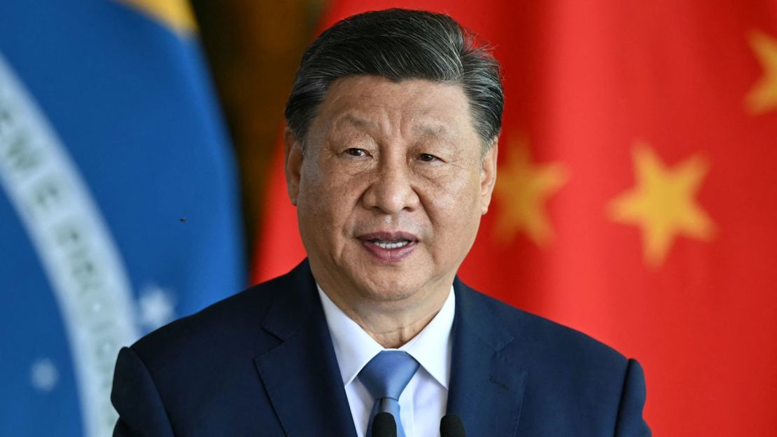 El presidente de China, Xi Jinping, habla en Brasilia el 20 de noviembre de 2024.