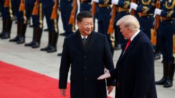 Donald Trump con el presidente de China, Xi Jinping, en Beijing, China, en 2017.