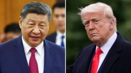 Chinese President Xi Jinping, left, and US President Donald Trump.