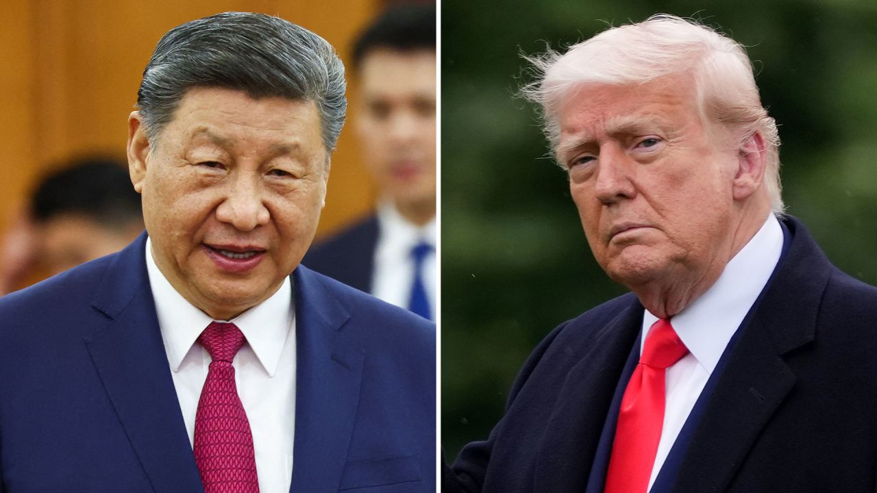 Chinese President Xi Jinping, left, and US President Donald Trump.