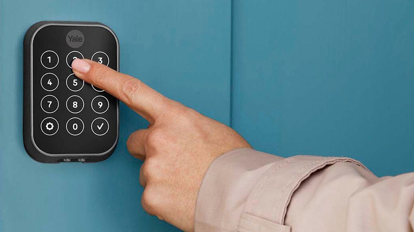 Keyless Entry Door Lock with Handle, UYF Electronic Keypad Deadbolt Lock  with Levers, Front Door Lock Set, Auto Lock, Smart Digital Touchscreen with