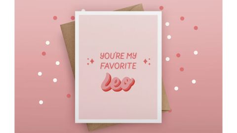 You're My Favorite Leo Birthday Card