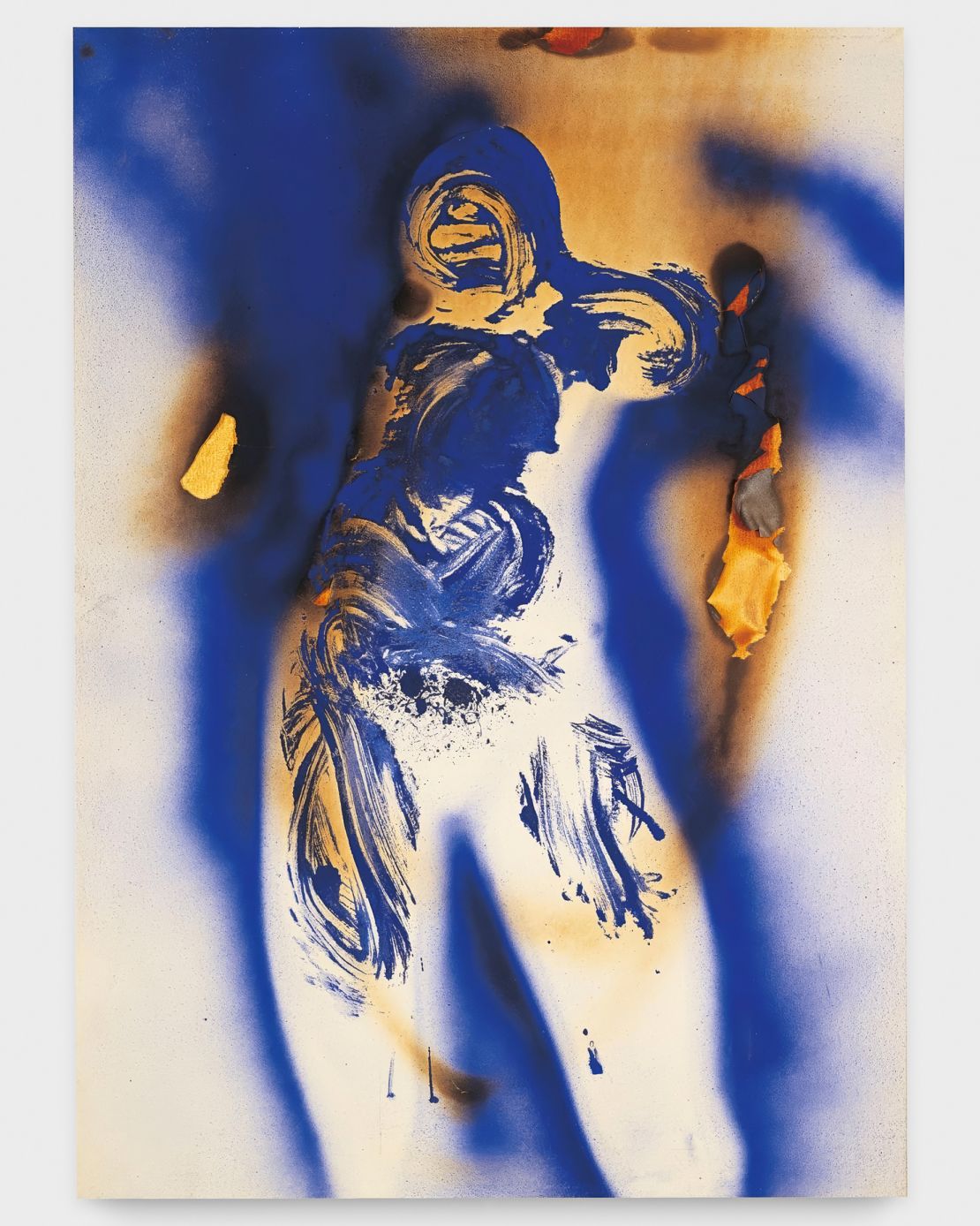 Performers imprinted themselves against the surface or had their contours captured through spray-painted or blow-torched canvas.