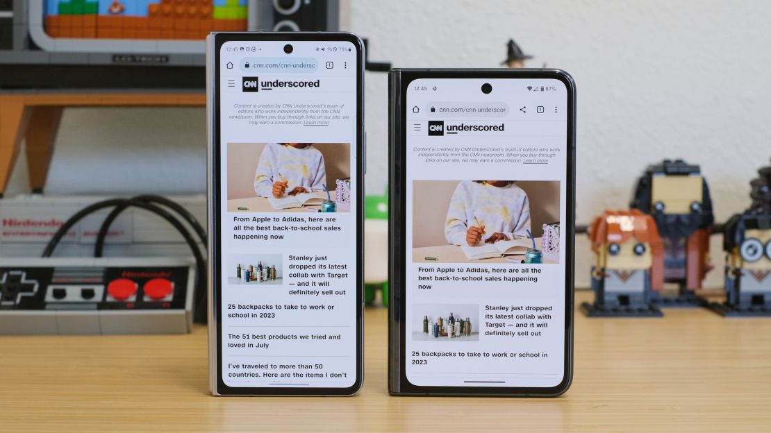 z fold 5 vs pixel fold front screen cnnu