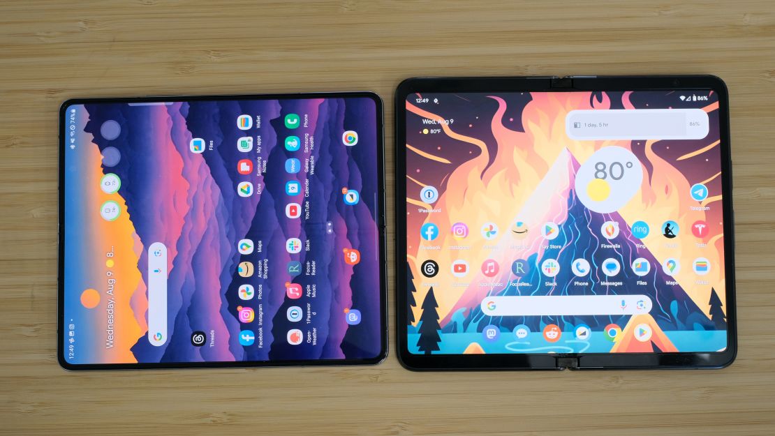 z fold 5 vs pixel fold home screens cnnu