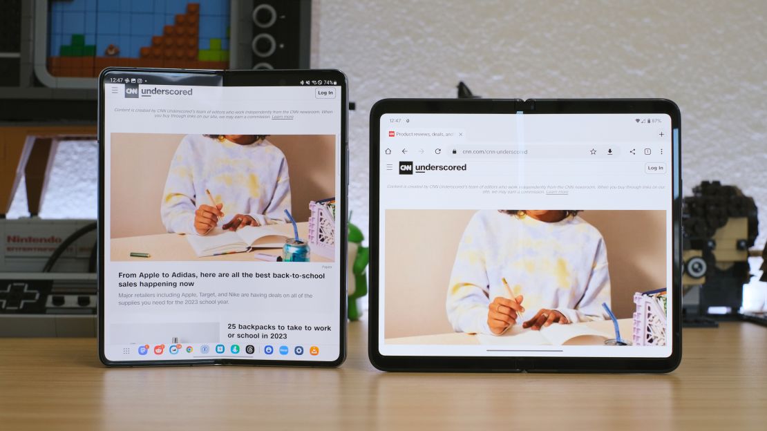 z fold 5 vs pixel fold main screen cnnu
