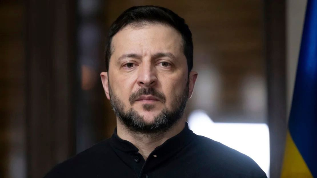 El presidente de Ucrania, Volodymyr Zelensky, llega para conversar con el canciller de Alemania, Olaf Scholz, en la Conferencia de Seguridad de Munich el 15 de febrero.