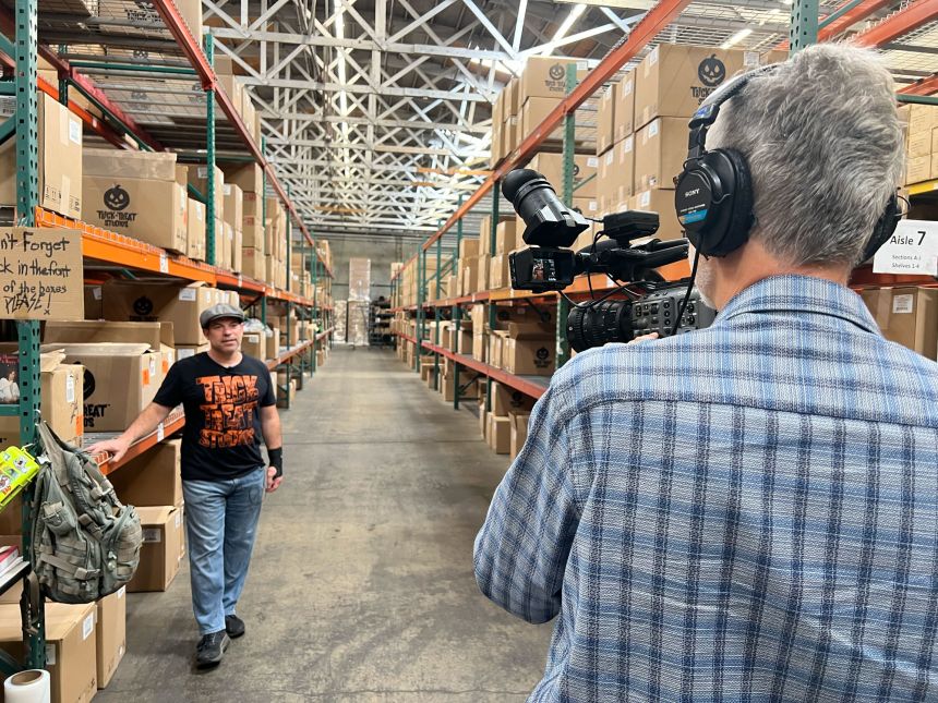 CNN interviews Chris Zephro at the Trick or Treat Studios warehouse in Santa Cruz, CA. Zephro said he's paid upwards of $800,000 in tariff costs this year.