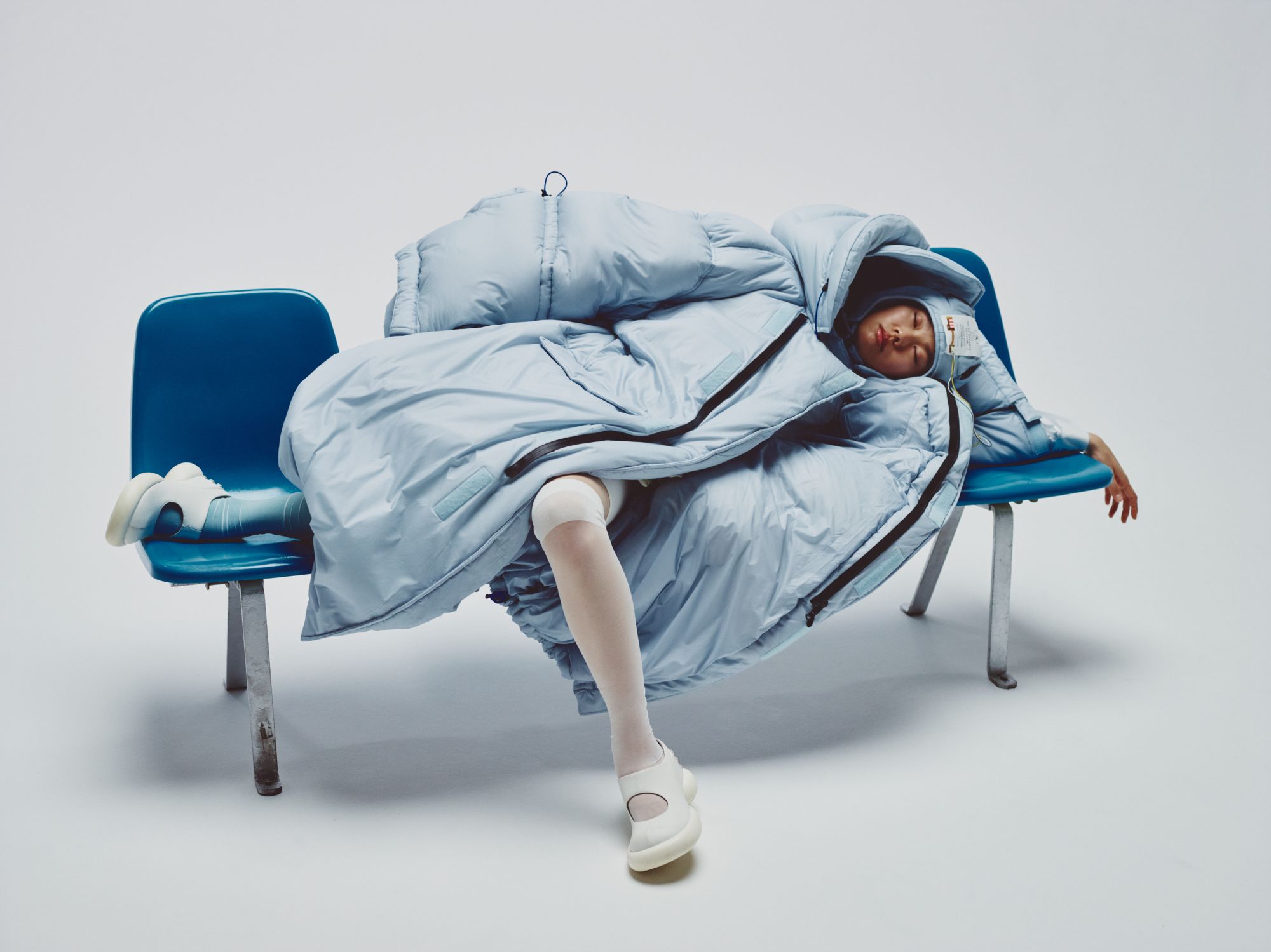 The ZZZN Sleep Apparel System is a "smart" puffer jacket concept for power naps anytime, anywhere.