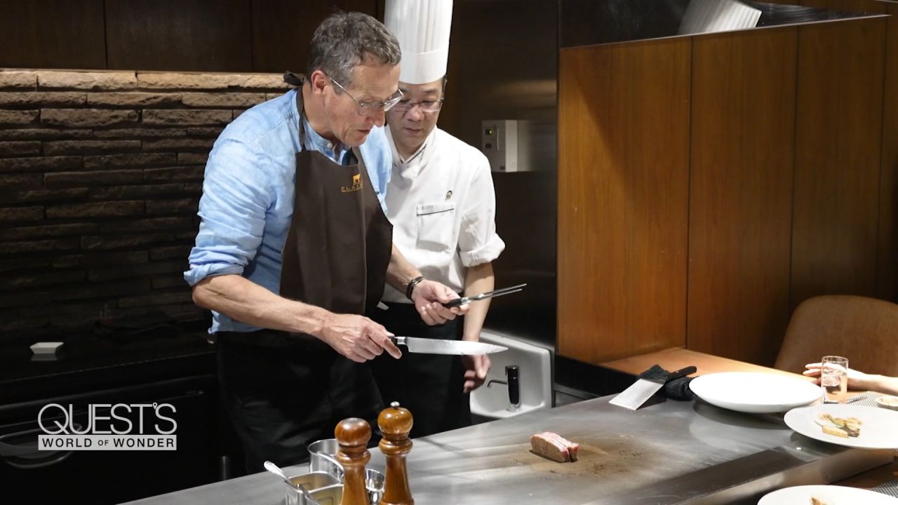 <p>CNN’s Richard Quest travels by bullet train from Osaka to the city of Kobe to learn all about its famous namesake beef, considered one of the most prized and expensive in the world. Kobe beef, from farm to table – literally!</p>