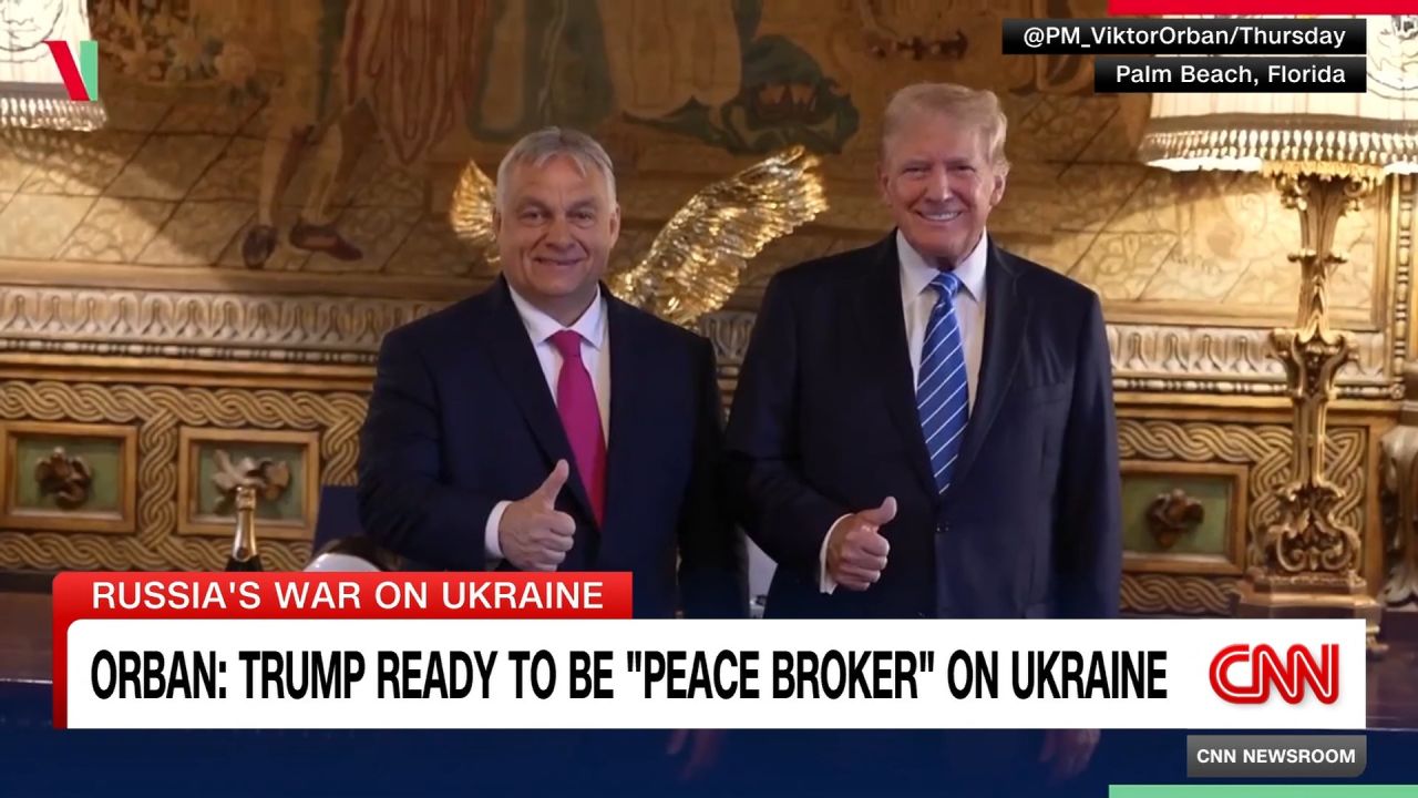 <p>Hungary's Prime Minister Viktor Orban has told European Union leaders that Donald Trump is "ready to act as a peace broker" between Russia and Ukraine if elected in November. CNN's John Vause reports.</p>