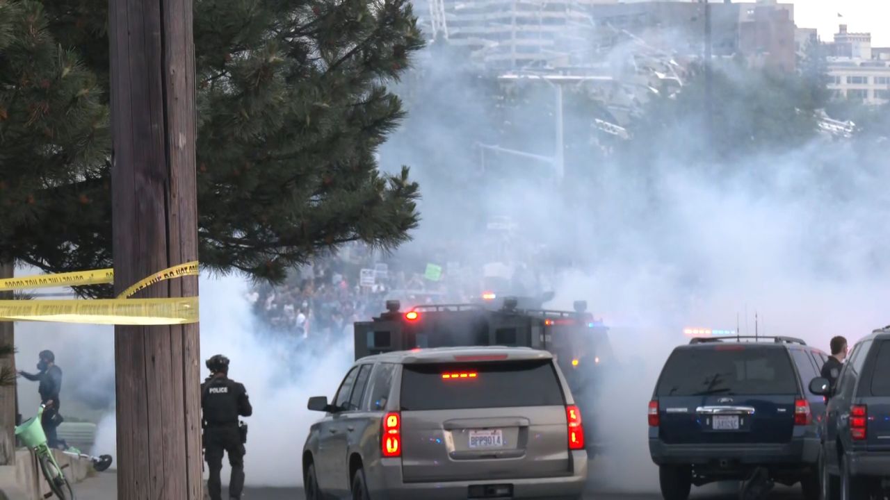 <p>Large protests took place in Spokane on Wednesday, according to CNN affiliate video. The mayor of the city has announced a state of emergency and a curfew from 9:30pm to 5am local time. </p>