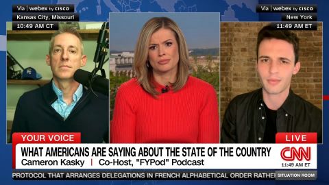 <p>Cameron Kasky, co-host of the "FYPod" podcast, and Jason Kander, host of the "Majority 54" podcast, join CNN's Pamela Brown for her weekly "Your Voice" segment to discuss Trump's immigration policies, including the deportation of Kilmar Abrego Garcia and the detention of various international students, the majority of whom had legal status to be studying and researching in the US.</p>