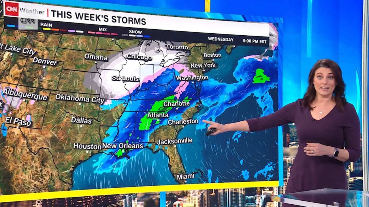 <p><a href="index.php?page=&url=https%3A%2F%2Fwww.cnn.com%2F2025%2F02%2F08%2Fweather%2Fwinter-storms-weekend-weather%2Findex.html">Back-to-back winter storms</a> are packing a dangerous combination of snow, sleet, and ice through the Midwest and parts of the Northeast. CNN meteorologist Allison Chinchar has the details.</p>