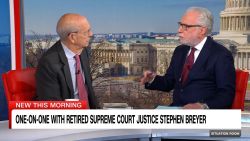 <p>Ret. Supreme Court Justice Stephen Breyer speaks with Wolf Blitzer about the threats to the constitution from close allies of President Trump urging him to ignore court decisions.</p>