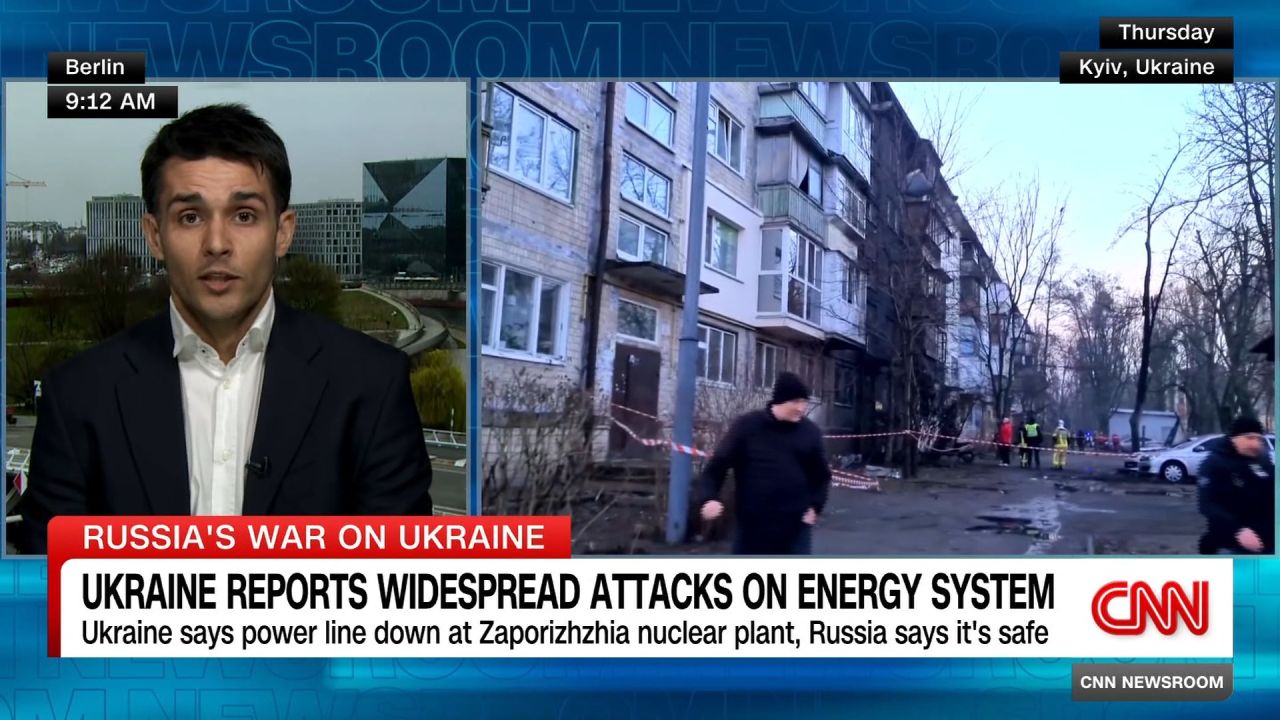 <p>Russia slammed Ukraine with airstrikes on key infrastructure in Kyiv and Kharkiv. CNN's Sebastian Shukla reports.</p>