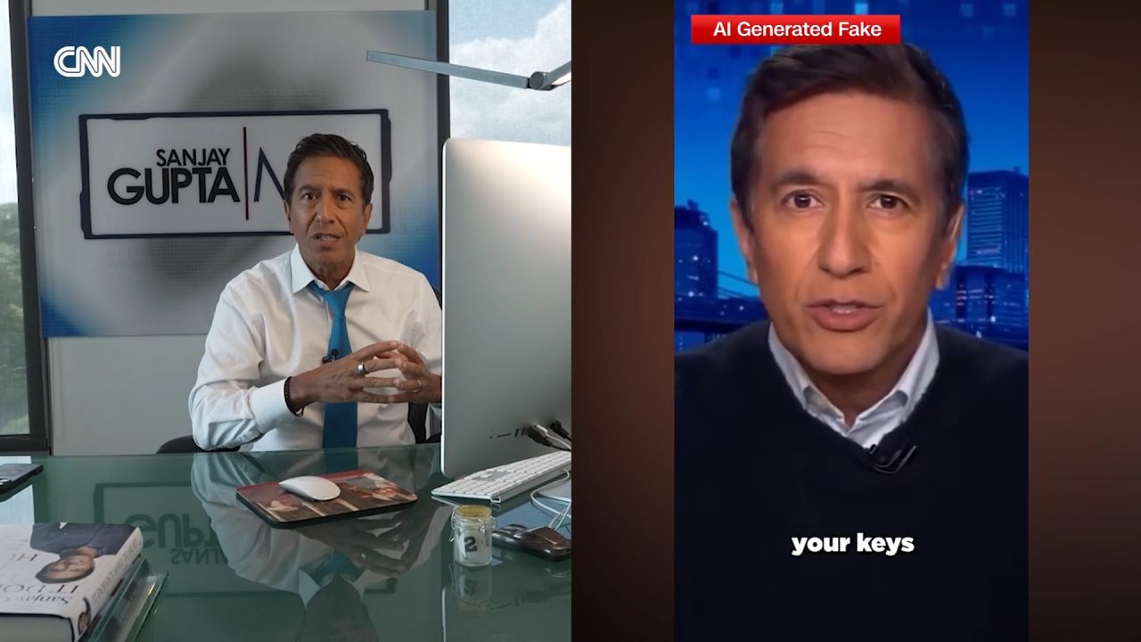 <p>CNN’s Dr. Sanjay Gupta speaks out after discovering scammers are using his likeness in AI deepfake videos and doctored images to sell bogus health cures and fake health products.</p>